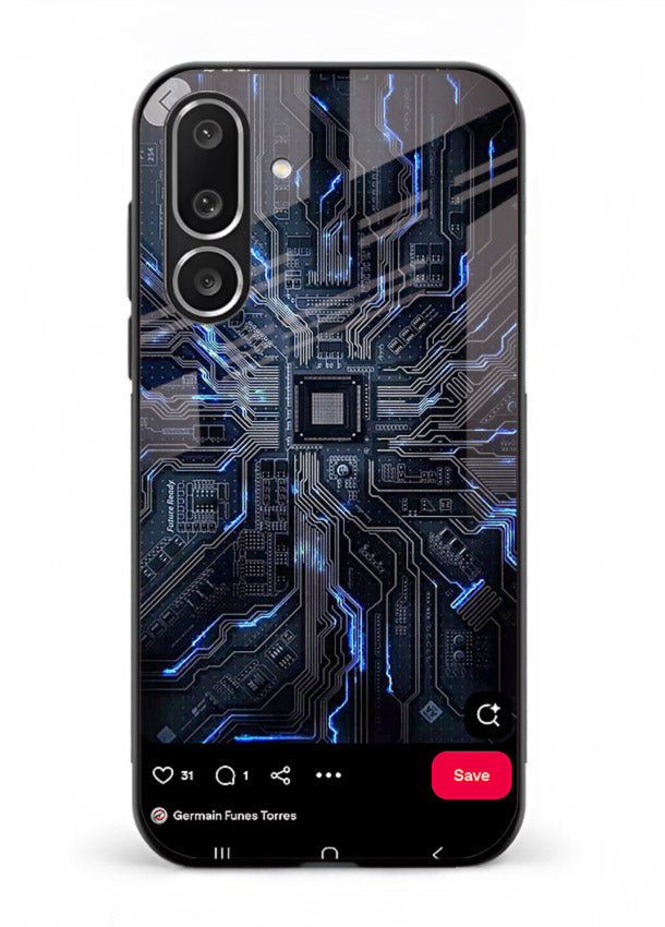 Modern performance car with urban background for Samsung F56 5G Back Cover