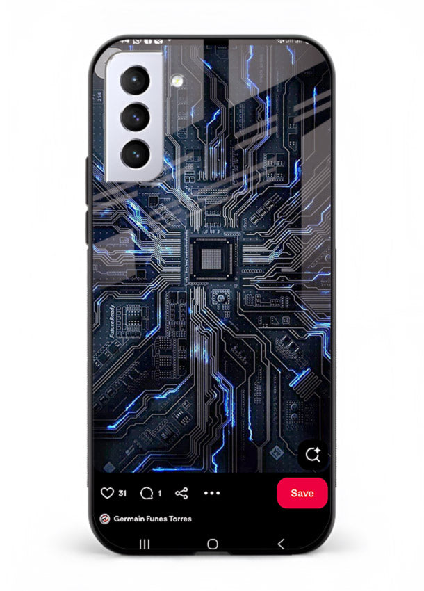 Modern performance car with urban background for Samsung S21 Plus Back Cover