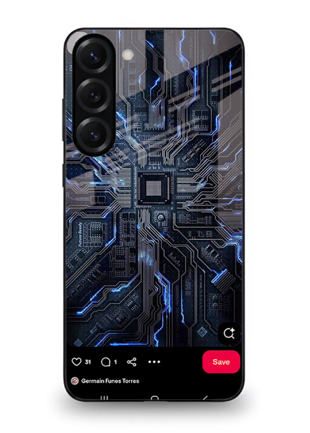 Modern performance car with urban background for Samsung S23 Plus Back Cover