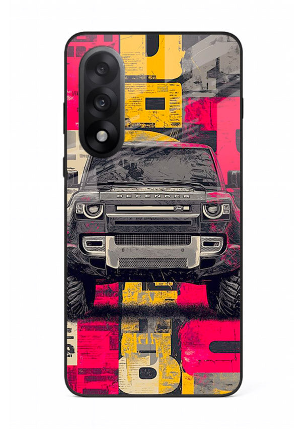 Rugged offroad SUV artwork printed on premium tempered glass OnePlus Nord 5 back cover