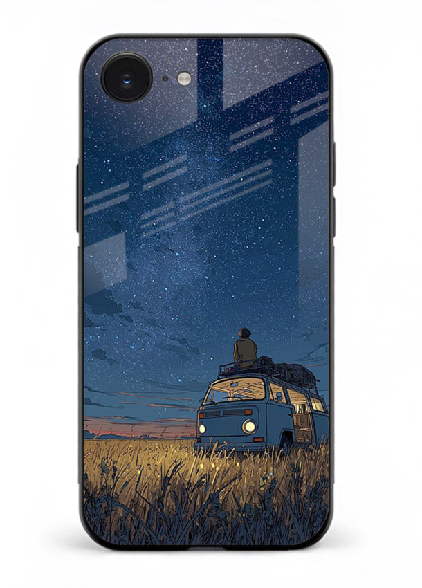 van night sky starry art iphone 16e glass cover aesthetic night scenery case