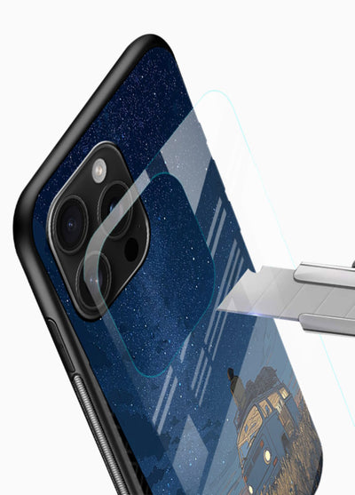 van night sky starry art glossy vibrant premium glass cover aesthetic night scenery case - Angle Blade