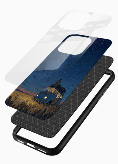 van night sky starry art glossy vibrant premium glass cover aesthetic night scenery case - Angle Layers