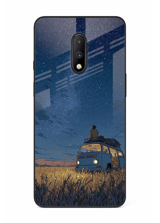 van night sky starry art OnePlus 7 glass cover aesthetic night scenery case