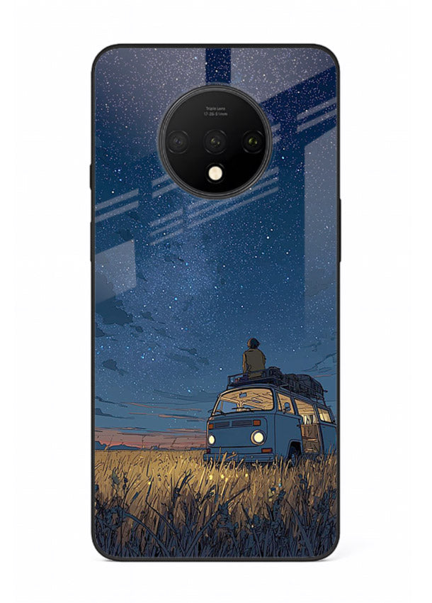 van night sky starry art OnePlus 7T glass cover aesthetic night scenery case