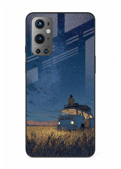 van night sky starry art OnePlus 9 glass cover aesthetic night scenery case