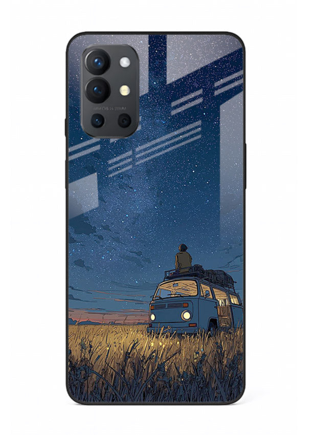 van night sky starry art OnePlus 9R glass cover aesthetic night scenery case