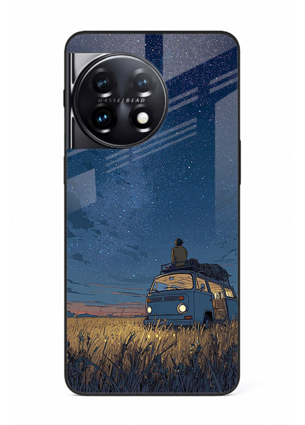 van night sky starry art OnePlus 11 glass cover aesthetic night scenery case