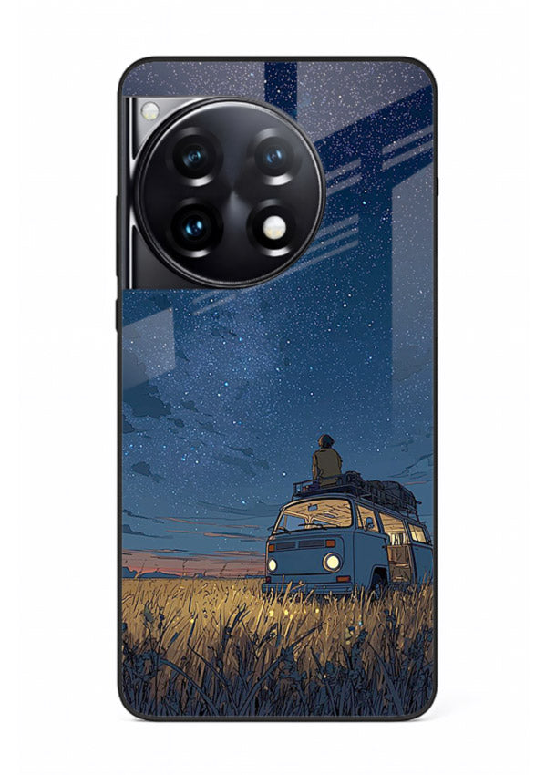 van night sky starry art OnePlus 12R glass cover aesthetic night scenery case