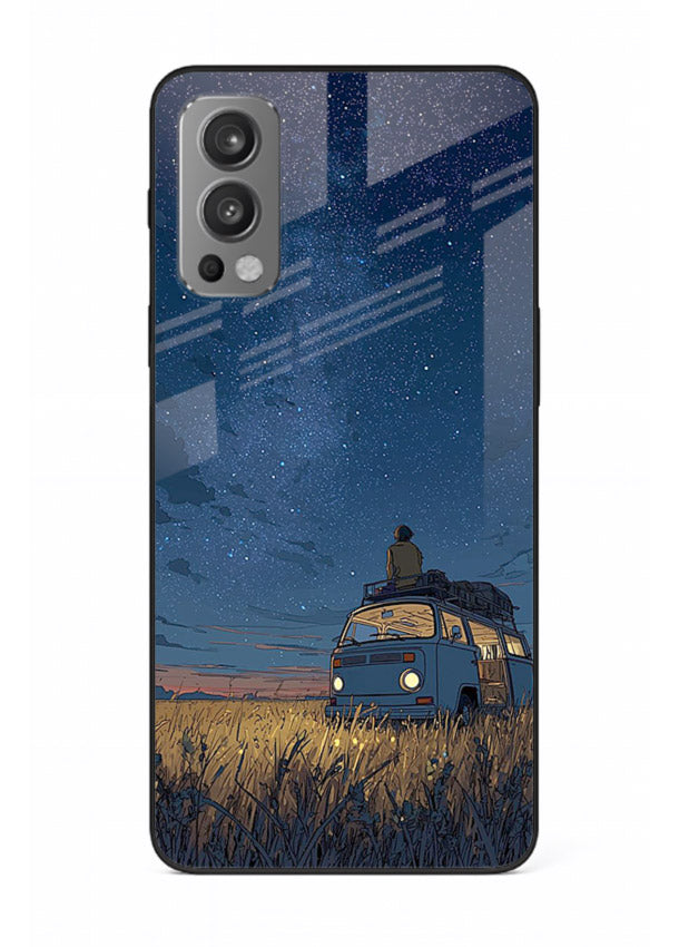 van night sky starry art OnePlus Nord 2 glass cover aesthetic night scenery case
