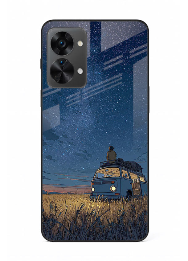 van night sky starry art OnePlus Nord 2T glass cover aesthetic night scenery case