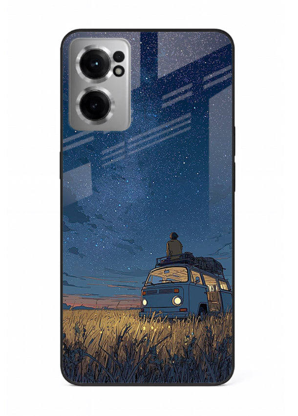 van night sky starry art OnePlus Nord CE2 5G glass cover aesthetic night scenery case