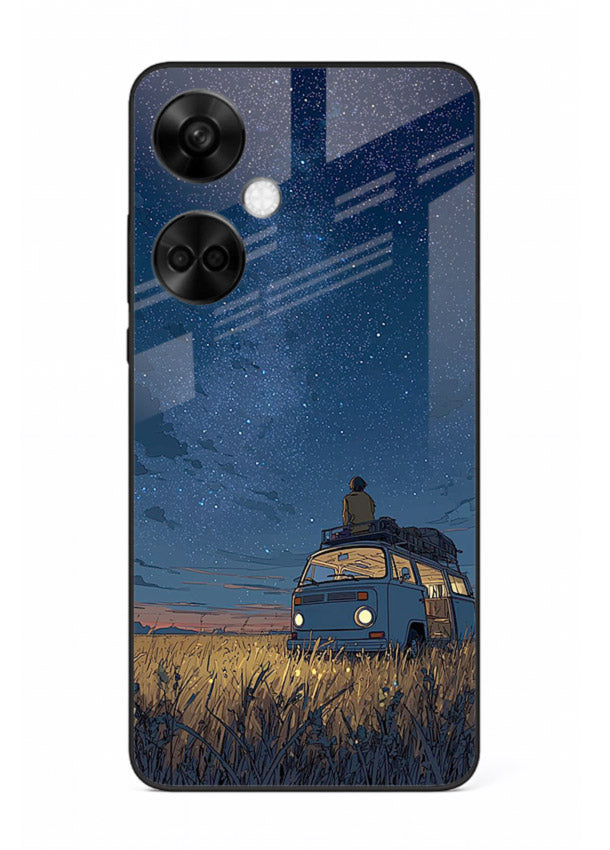 van night sky starry art OnePlus Nord CE3 glass cover aesthetic night scenery case