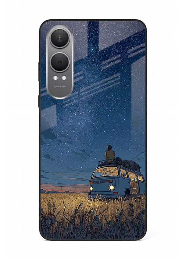 van night sky starry art OnePlus Nord CE4 Lite glass cover aesthetic night scenery case