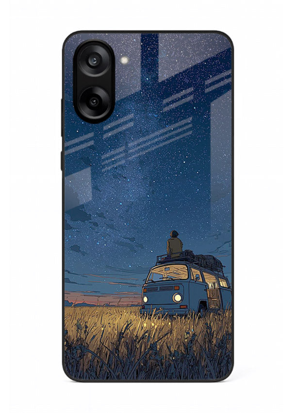 van night sky starry art OnePlus Nord CE5 glass cover aesthetic night scenery case