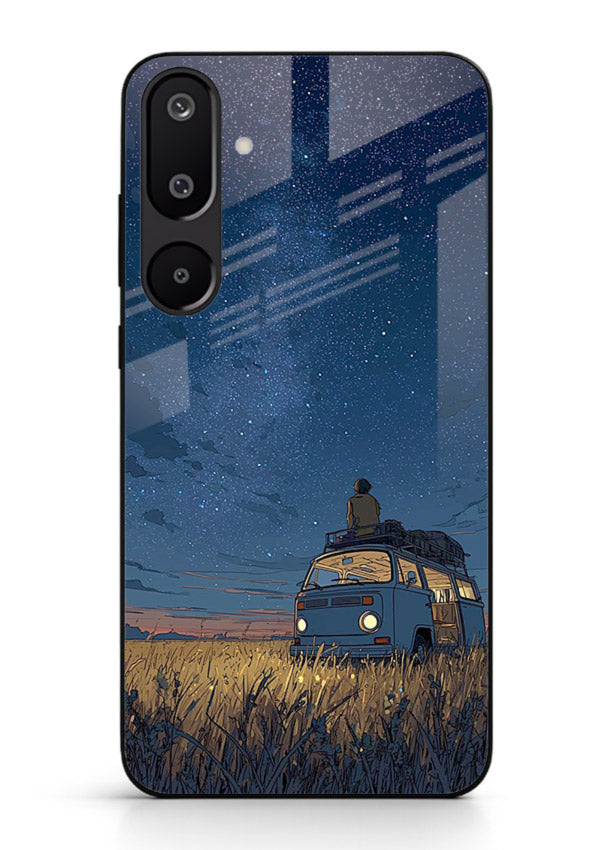 van night sky starry art Samsung M16 5G glass cover aesthetic night scenery case