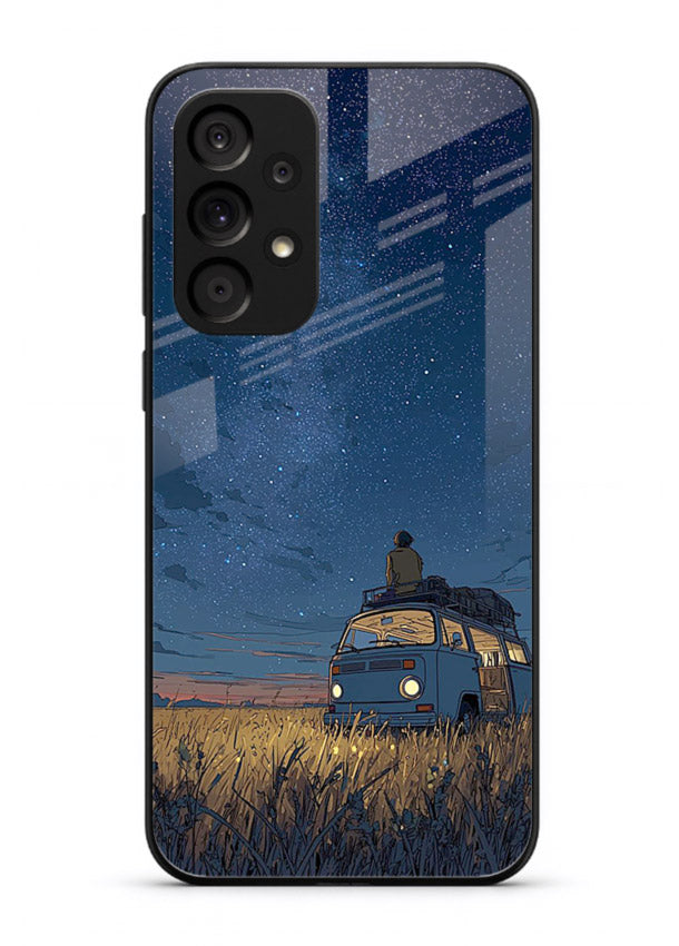 van night sky starry art Samsung A23 5G glass cover aesthetic night scenery case