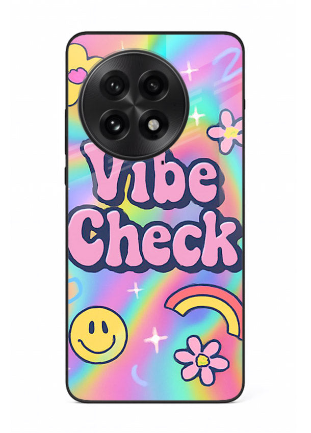 Vibe Check Rainbow colorful doodle artwork OnePlus 13 glass back cover