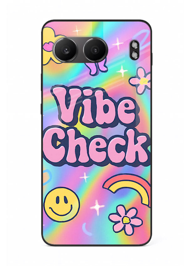 Vibe Check Rainbow colorful doodle artwork OnePlus Nord 4 glass back cover