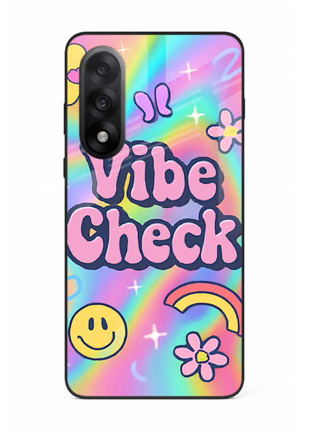 Vibe Check Rainbow colorful doodle artwork OnePlus Nord 5 glass back cover