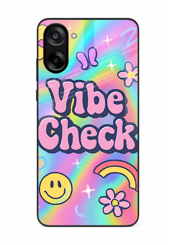 Vibe Check Rainbow colorful doodle artwork OnePlus Nord CE5 glass back cover