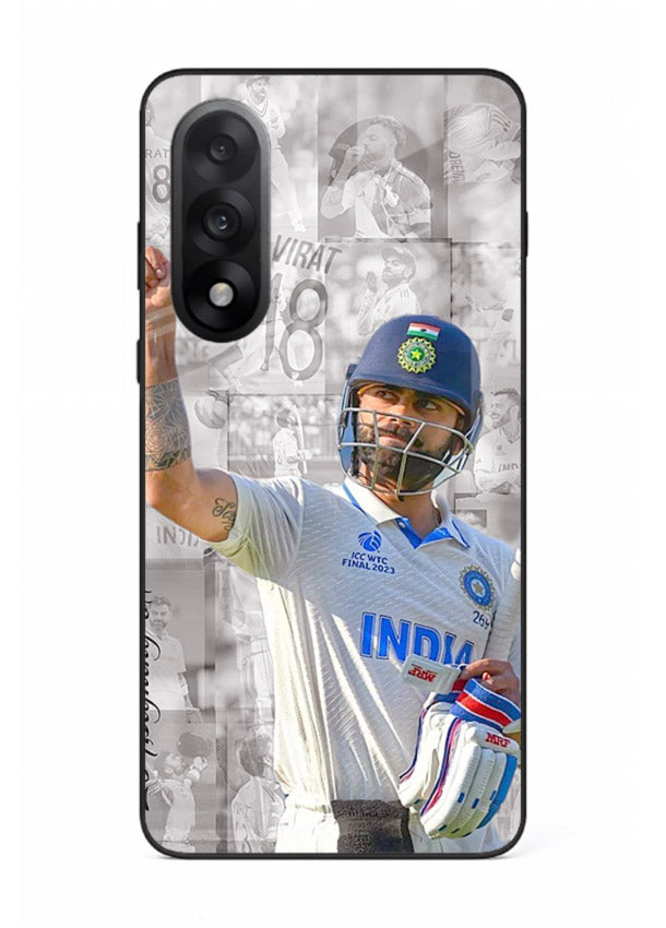 Cricket victory celebration artwork on glossy tempered glass OnePlus Nord 5 back cover