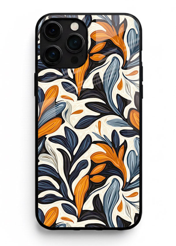 Vintage Leaf Pattern botanical aesthetic iphone 16 pro max glass back cover
