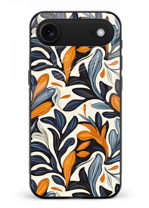 Vintage Leaf Pattern botanical aesthetic iphone 18 air glass back cover