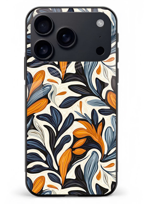 Vintage Leaf Pattern botanical aesthetic iphone 18 pro glass back cover
