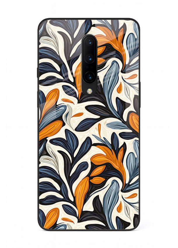 Vintage Leaf Pattern botanical aesthetic OnePlus 7T Pro glass back cover