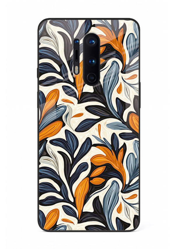 Vintage Leaf Pattern botanical aesthetic OnePlus 8 Pro glass back cover