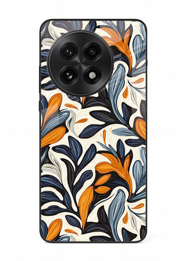 Vintage Leaf Pattern botanical aesthetic OnePlus 13R glass back cover