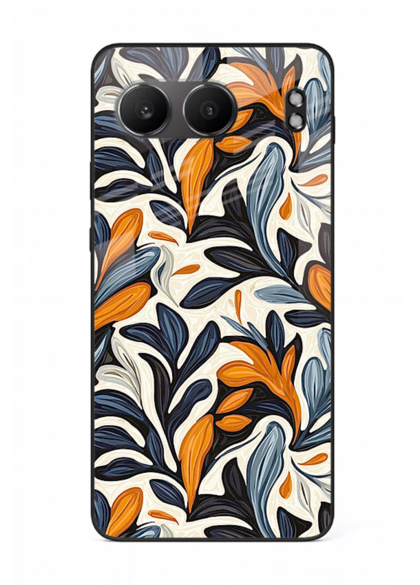 Vintage Leaf Pattern botanical aesthetic OnePlus Nord 4 glass back cover