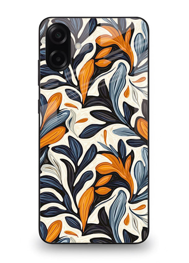 Vintage Leaf Pattern botanical aesthetic Samsung M13 5G glass back cover