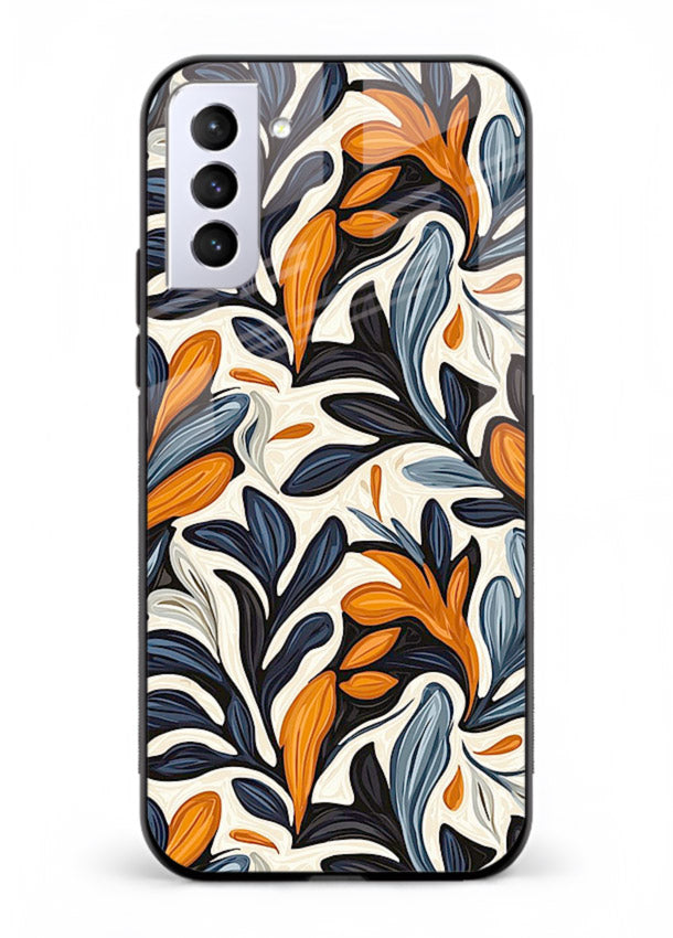 Vintage Leaf Pattern botanical aesthetic Samsung S22 glass back cover
