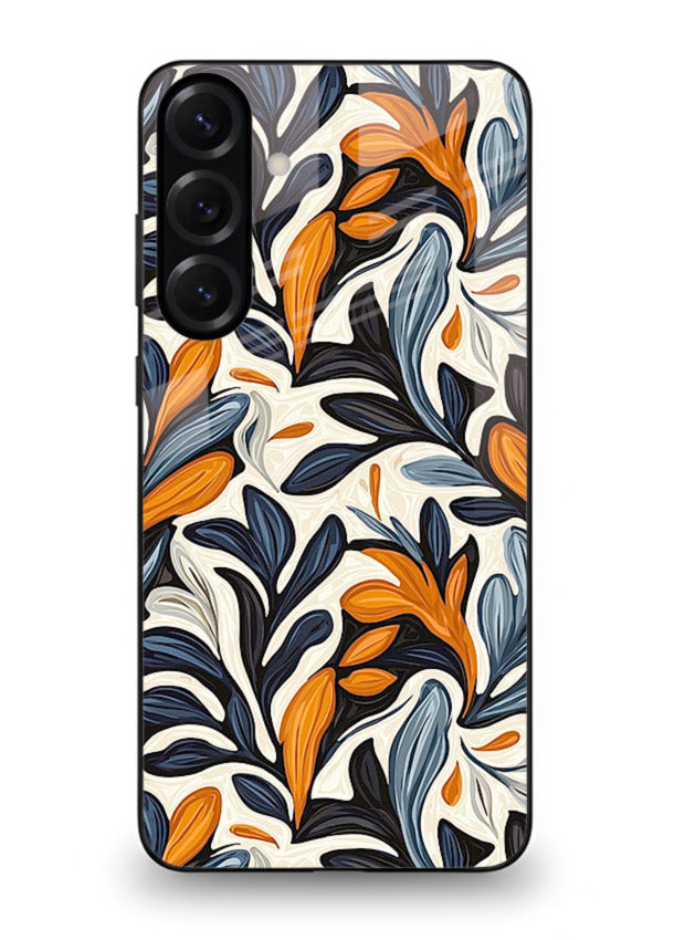 Vintage Leaf Pattern botanical aesthetic Samsung A25 5G glass back cover