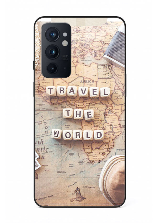 Vintage Travel Flatlay retro artwork OnePlus 9RT glass back cover