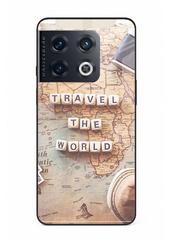 Vintage Travel Flatlay retro artwork OnePlus 10 Pro glass back cover