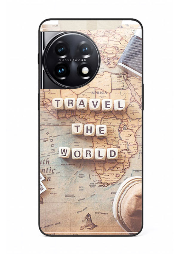 Vintage Travel Flatlay retro artwork OnePlus 11 glass back cover