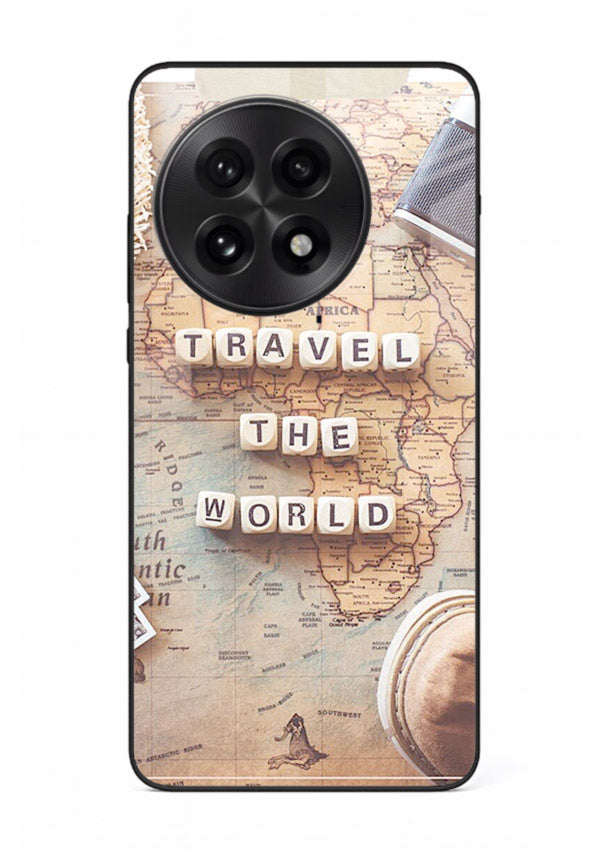 Vintage Travel Flatlay retro artwork OnePlus 13 glass back cover