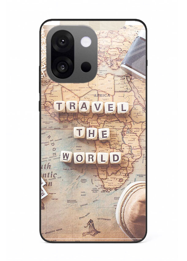 Vintage Travel Flatlay retro artwork OnePlus 13s glass back cover