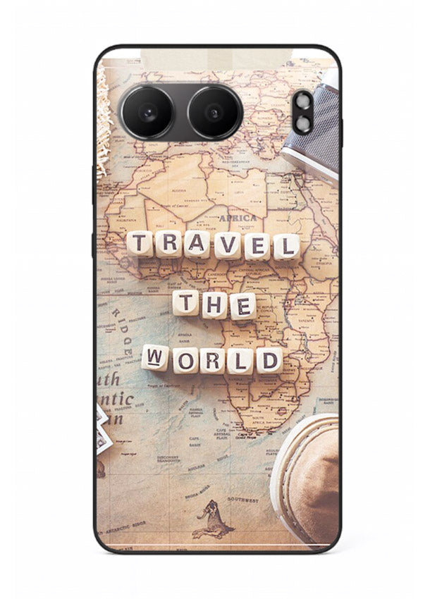 Vintage Travel Flatlay retro artwork OnePlus Nord 4 glass back cover
