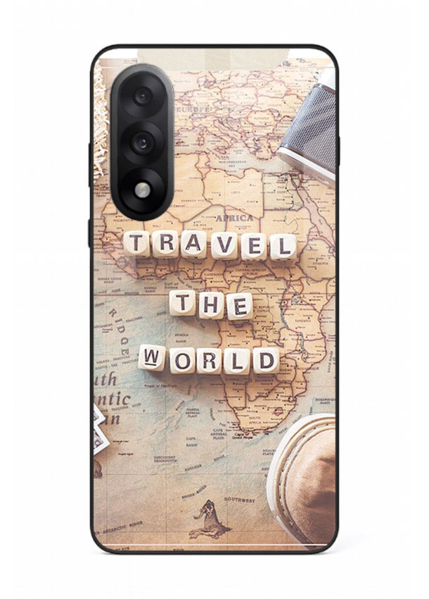 Vintage Travel Flatlay retro artwork OnePlus Nord 5 glass back cover