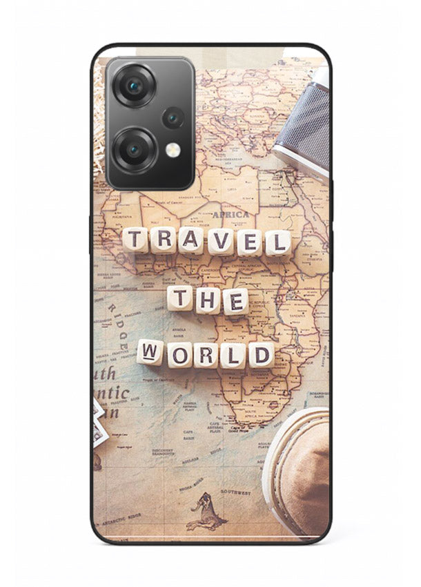 Vintage Travel Flatlay retro artwork OnePlus Nord CE2 Lite 5G glass back cover