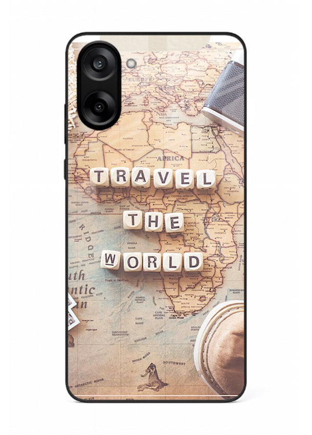Vintage Travel Flatlay retro artwork OnePlus Nord CE5 glass back cover