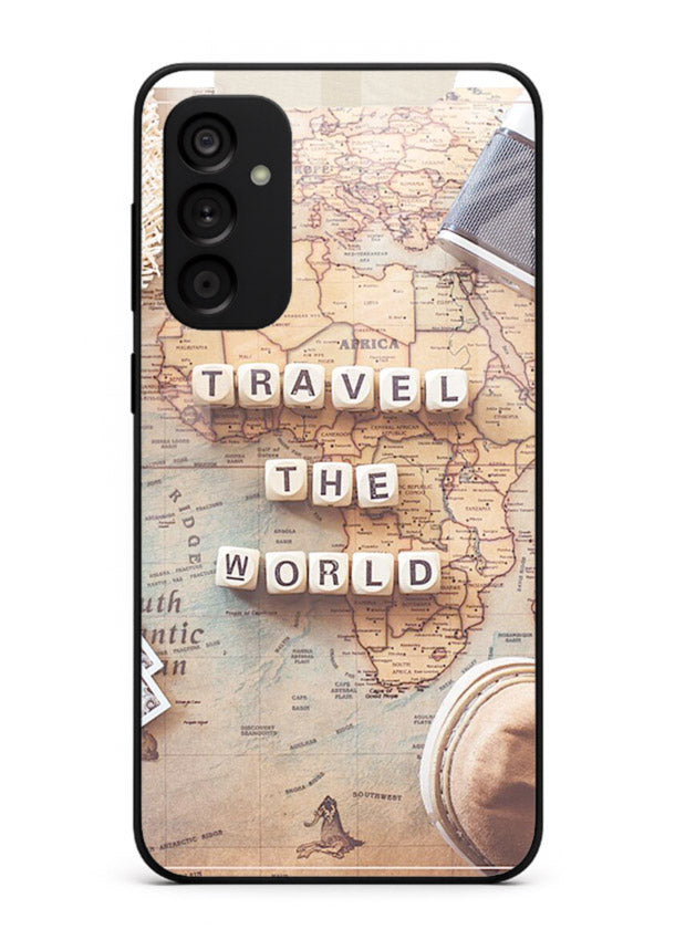Vintage Travel Flatlay retro artwork Samsung A15 5G glass back cover