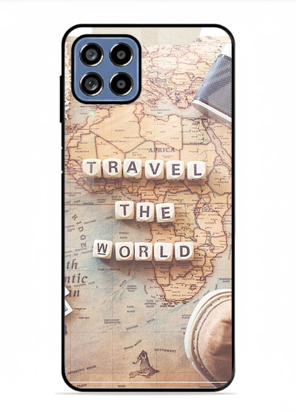 Vintage Travel Flatlay retro artwork Samsung M33 5G glass back cover