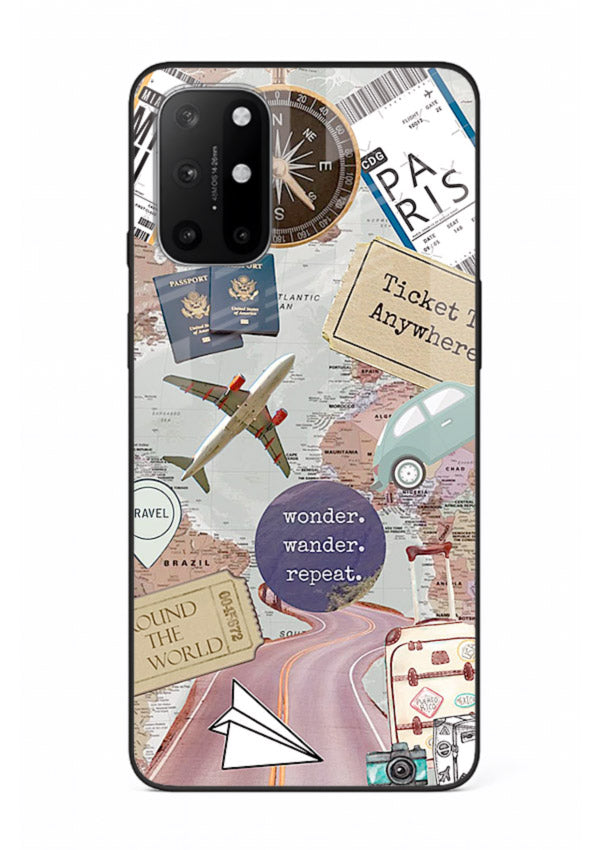 Wander More Collage aesthetic artwork OnePlus 8T glass back cover