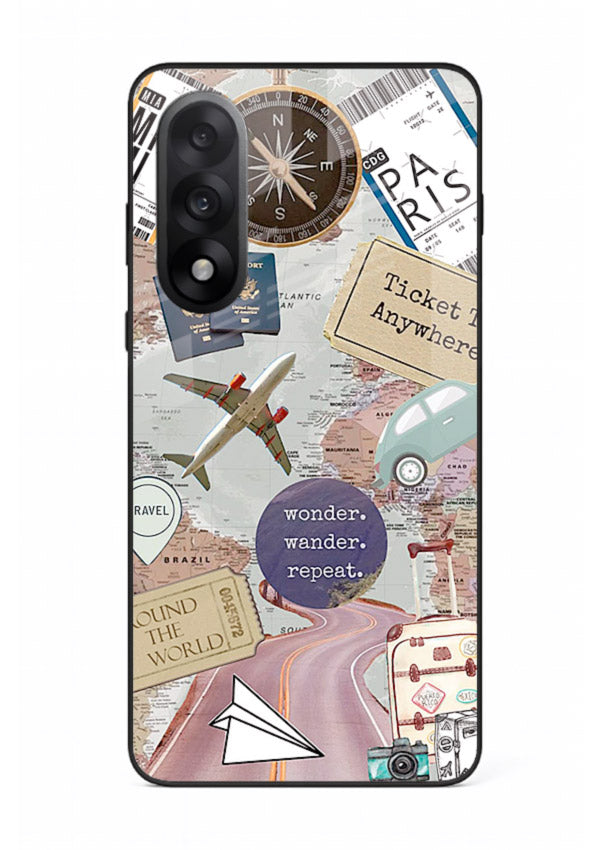 Wander More Collage aesthetic artwork OnePlus Nord 5 glass back cover