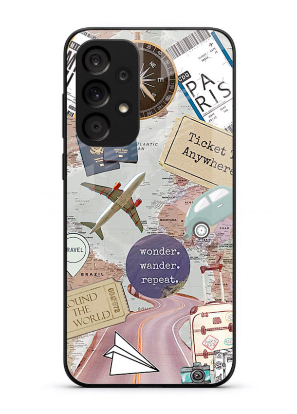 Wander More Collage aesthetic artwork Samsung A33 5G glass back cover